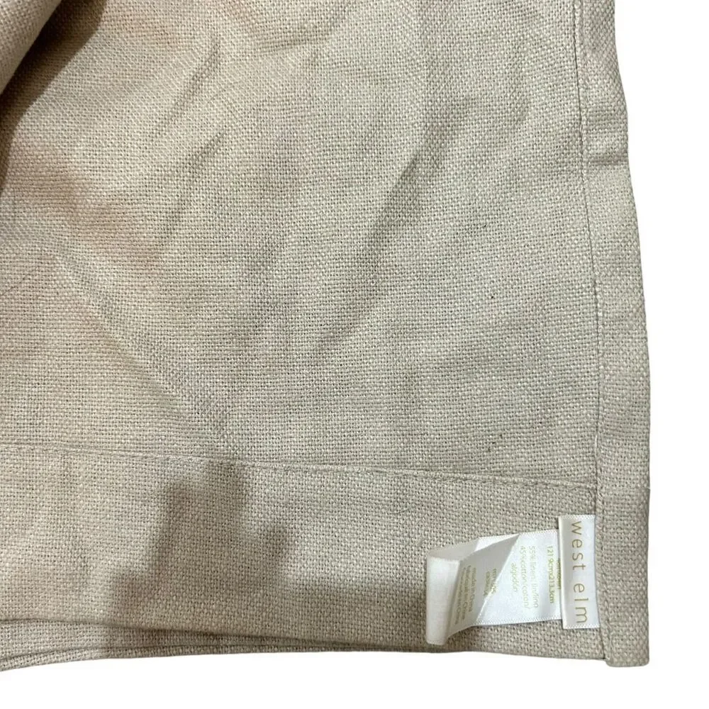 West Elm Natural Beige Curtain Panel 48
